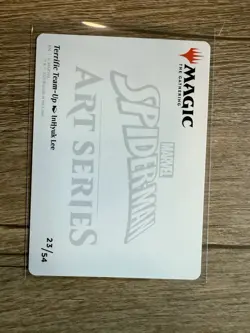 Marvel MTG Terrific Team-up Art Series Card GOLD Stamp Signature 23/54 Venom - Image 2