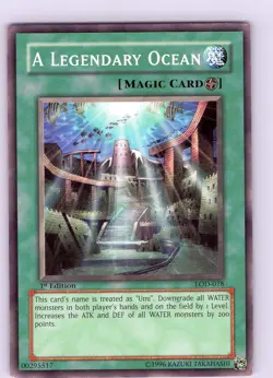Yu-Gi-Oh TCG A Legendary Ocean LOD-078 1st Edition Regular Common Card Played LP - Image 1