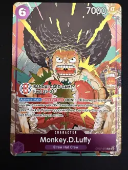 Monkey D Luffy Bandai Fest 25-26 English One Piece Promo Card NM - Image 1