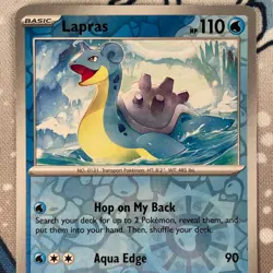 Lapras 131/165 Reverse Holo Rare Scarlet & Violet 151 Set Pokemon Card 2023 NM - Image 2