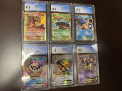 6 CGC Graded Pokemon Card Slabs Charizard Venusaur Blastoise Mewtwo Slowbro EX - Image 1