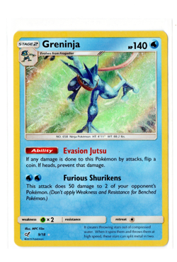 Pokemon TCG Detective Pikachu Greninja #9/18 Holo Rare Card Game Freak Near Mint - Image 1