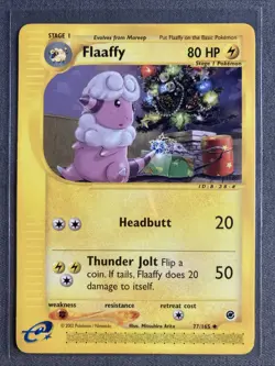 Pokemon TCG: Flaaffy 77/165 (2002) Expedition • Non-holo E-reader Series Card - Image 1