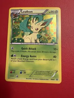 Pokemon TCG Leafeon BW87 Black White Holo Promo Card Mint Condition - Image 1
