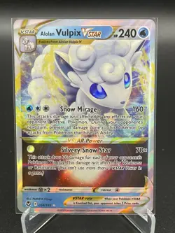 Alolan Vulpix VSTAR #34 Pokemon Card - Holo - Silver Tempest - Image 1