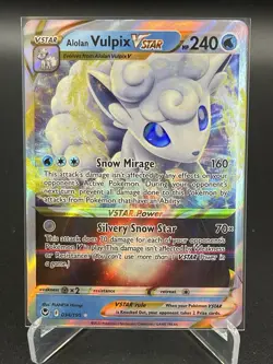 Alolan Vulpix VSTAR #34 Pokemon Card - Holo - Silver Tempest - Image 3