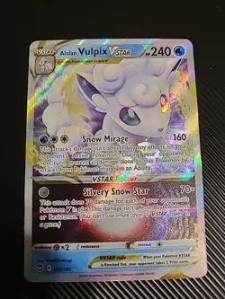 Alolan Vulpix VSTAR - 034/195 - Pokemon Silver Tempest Ultra Rare Card NM - Image 1