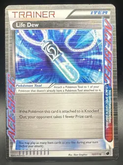Pokemon TCG Life Dew 107/116 B&W Plasma Freeze Ace Spec English MP Card - Image 1