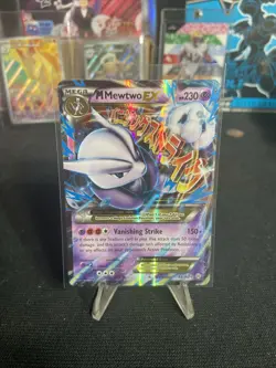 Pokemon TCG M Mewtwo EX Holo Rare Card 63/162 XY Breakthrough - Image 1
