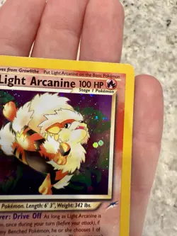 Light Arcanine Pokemon Card 12/105 Legendary Collection Holo Rare - Image 2