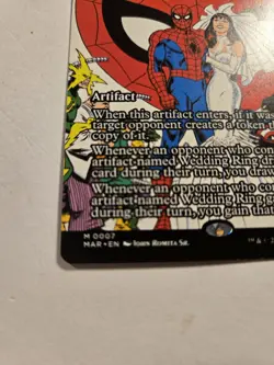 MTG Spiderman Wedding Ring (Borderless) Regular Finish M #0007 - Image 3