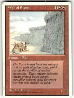 Wall of Stone - 4th Edition Core Set - Magic the Gathering MTG - Image 1
