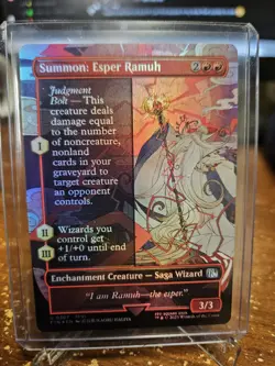 Magic: The Gathering Final Fantasy Summon: Esper Ramuh - Foil - Borderless - Image 1
