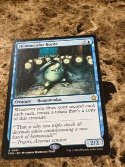 HOMUNCULUS HORDE Magic the Gathering MTG Foundations Rare - Image 1