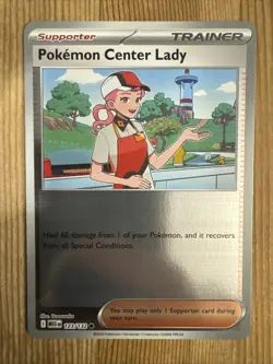 Pokemon Center Lady 123/132 Reverse Holo - Pokemon TCG Mega Evolution - NM - Image 1