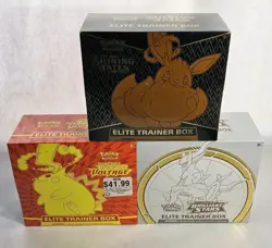 Pokemon TCG - 3x ETB Lot Shining Fates Vivid Brilliant Stars Sealed - Image 1