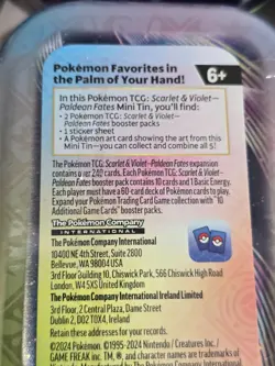pokemon tcg paldean fates mini tin - Image 2