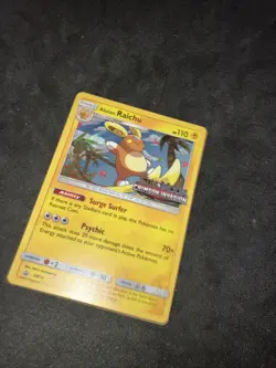 2017 Pokemon Alolan Raichu - SM72 - Prerelease Black Star Promo NM - Image 2