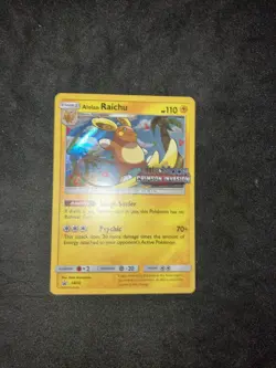 2017 Pokemon Alolan Raichu - SM72 - Prerelease Black Star Promo NM - Image 5
