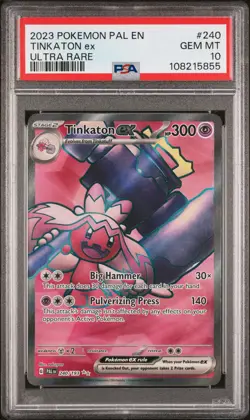 2023 POKEMON PAL EN-PALDEA EVOLVED ULTRA RARE #240 TINKATON EX PSA 10 - Image 1