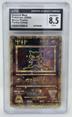 Pokemon TCG 2000 Ancient Mew Pokemon Movie Promo CGC 8.5 Partial Crimp Error USA - Image 1
