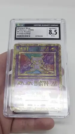 Pokemon TCG 2000 Ancient Mew Pokemon Movie Promo CGC 8.5 Partial Crimp Error USA - Image 2