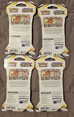 Pokemon TCG Brilliant Stars Sleeved Booster Pack Full Art Set of 4 (new sealed) - Image 2