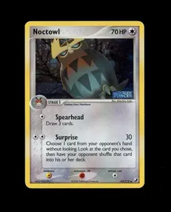 2005 Pokemon EX UNSEEN FORCES STAMP NOCTOWL HOLO 43/115! MP - Image 1