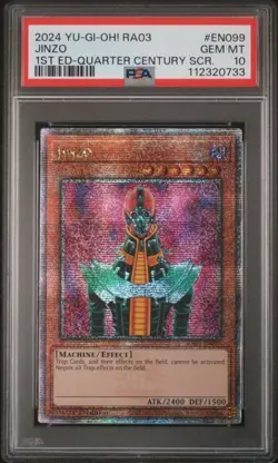 2024 Yu-Gi-Oh! Jinzo RA03-EN099 Quarter Century Rare PSA 10 GEM MINT - Image 1