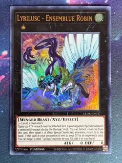 Lyrilusc - Ensemblue Robin (NM) - LED8-EN037 - Ultra Rare - 1st Edition Yugioh - Image 1