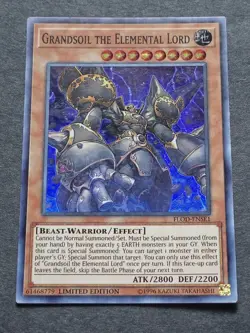 Grandsoil the Elemental Lord Super Rare Limited Edition (FLOD-ENSE1). Yu-Gi-Oh - Image 3