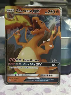 Pokemon TCG Charizard GX Holo Ultra Rare Card Hidden Fates 9/68 - Image 1