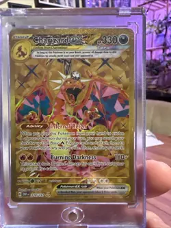 Pokemon TCG Charizard EX Hyper Rare Holo Gold Card 228/197 Sv03: Obsidian Flames - Image 1