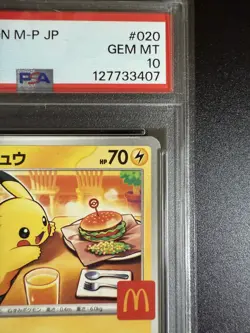 PSA10 Pikachu McDonald's Happy Set Promo 020/M-P 2025 Japanese Pokemon Card TCG - Image 5