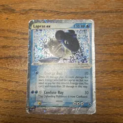 Lapras ex 99/109 Holo Rare Ruby and Sapphire Pokemon Card HP DMG - Image 1