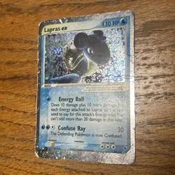 Lapras ex 99/109 Holo Rare Ruby and Sapphire Pokemon Card HP DMG - Image 2