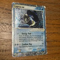 Lapras ex 99/109 Holo Rare Ruby and Sapphire Pokemon Card HP DMG - Image 3