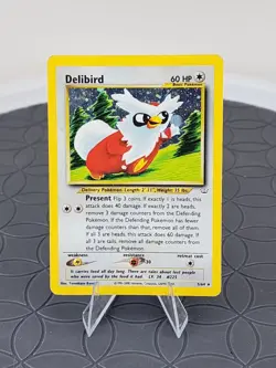 Pokemon TCG Delibird Neo Revelation Holo Rare Card 5/64 WOTC See Pics - Image 1