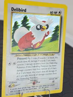 Pokemon TCG Delibird Neo Revelation Holo Rare Card 5/64 WOTC See Pics - Image 4
