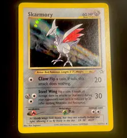 💥 Skarmory Pokemon 2000 TCG Neo Genesis Set Holo Foil Rare 13/111 Vintage Card - Image 1
