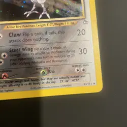 💥 Skarmory Pokemon 2000 TCG Neo Genesis Set Holo Foil Rare 13/111 Vintage Card - Image 4