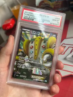 REGIGIGAS EX 055/052 Hail Blizzard PSA 10 GEM MINT FULL ART JPN Pokemon TCG card - Image 2