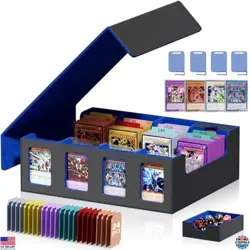 Ultimate Trading Card Storage Box - 4-Row Case for 3900+ Cards, 8 Toploaders - Image 1