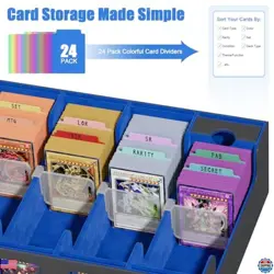 Ultimate Trading Card Storage Box - 4-Row Case for 3900+ Cards, 8 Toploaders - Image 3