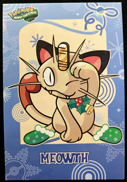 Meowth Ice Holo Pokemon 2024 Card Database Merry Christmas - Image 1