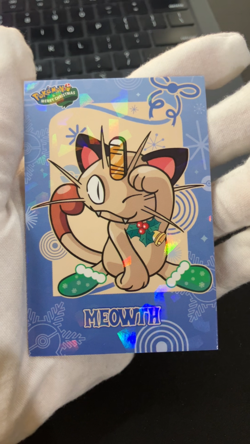 Meowth Ice Holo Pokemon 2024 Card Database Merry Christmas - Image 2