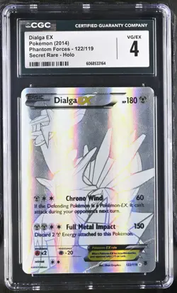 CGC 4 Dialga EX 2014 Phantom Forces 122/119 Secret Rare Holo Pokemon Card - Image 1