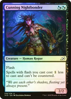 Cunning NightbonderIkoria MTG MAGIC HUMAN ROGUE #219 FOIL O252 - Image 1
