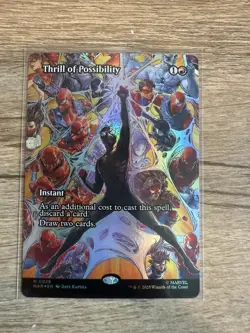 1x Borderless FOIL Thrill of Possibility, MTG, Marvel's Spider-Man, Magic NM! - Image 1