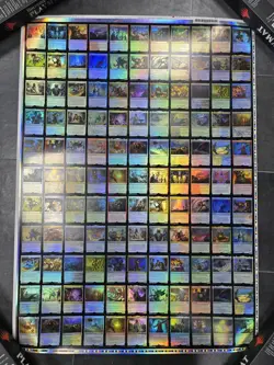 MTG Magic The Gathering Brothers War Foil Rares Uncut Sheet - Image 1